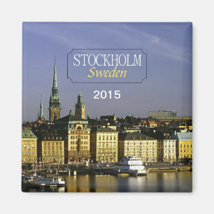 Stockholm Schweden Reisen Kühlschrankmagnet Jahr v