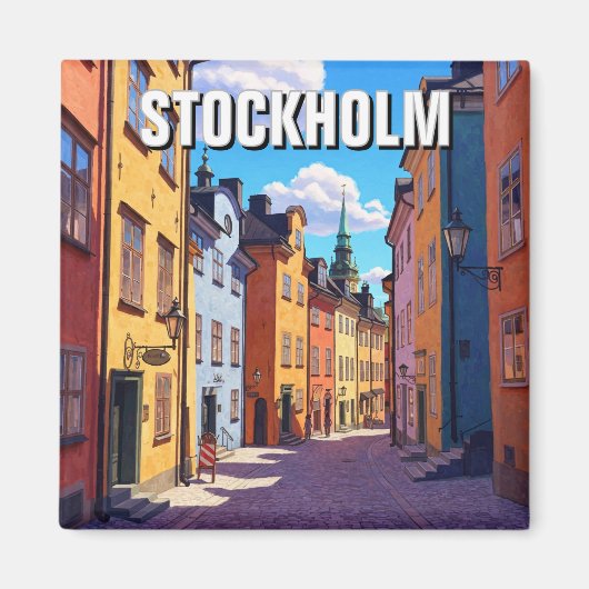 Stockholm Schweden Reisen Magnet (Vorne)