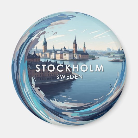 Stockholm Schweden Reisen Magnet (Vorne)