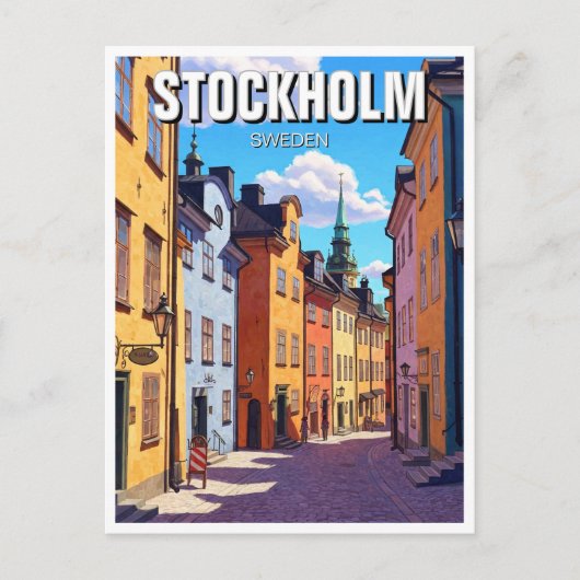 Stockholm Schweden Reisen Postkarte (Vorderseite)