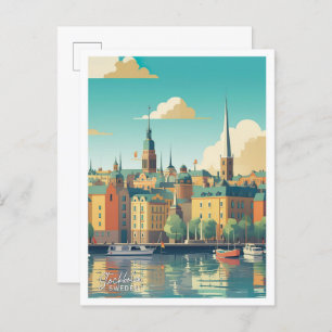 Stockholm Schweden Reiseübersicht Postkarte