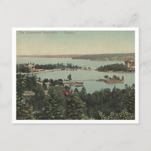 Stockholm Schweden, Saltseebad 1910 Vintage Postkarte