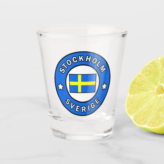 Stockholm Schweden Schnapsglas (Vorderseite)
