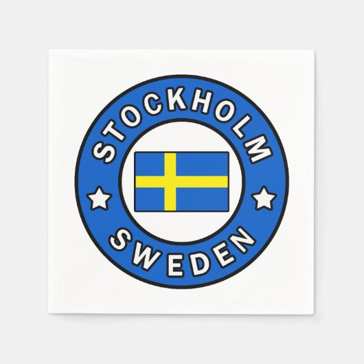 Stockholm Schweden Serviette (Vorderseite)