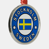 Stockholm Schweden Silbernes Ornament (Rechts)