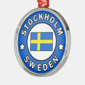 Stockholm Schweden Silbernes Ornament (Links)