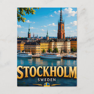 Stockholm Schweden Skandinavische Hauptstadt 📍 Postkarte