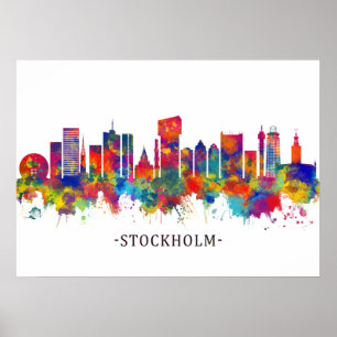 Stockholm Schweden Skyline Poster