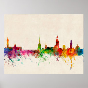 Stockholm Schweden Skyline Poster