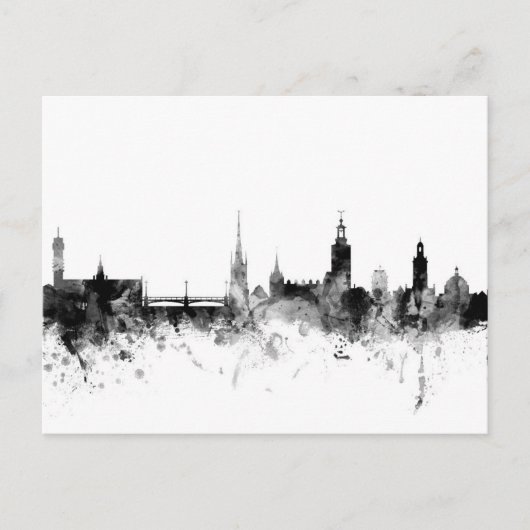 Stockholm Schweden Skyline Postkarte (Vorderseite)