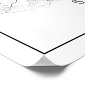 Stockholm Schweden Stadtkarte Einfach Poster (Ecke)