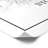 Stockholm Schweden Stadtkarte Einfach Poster (Ecke)