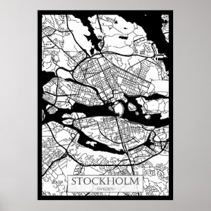 Stockholm Schweden Stadtplan Poster