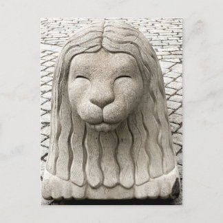 Stockholm Schweden Stone Lion Statue Old Town Foto Postkarte