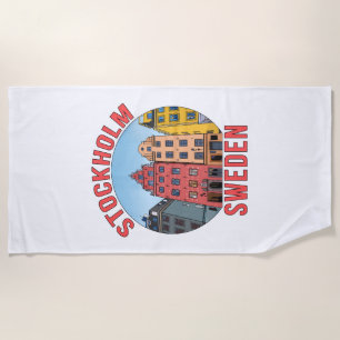 Stockholm Schweden Strandtuch