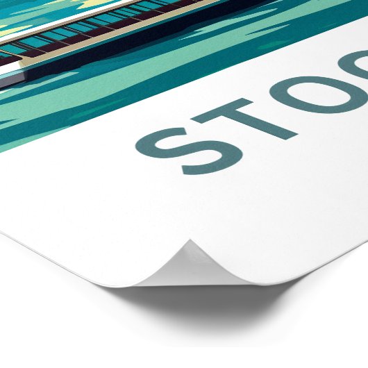 Stockholm Schweden Travel Print Poster (Ecke)