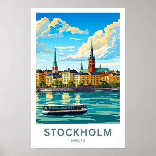 Stockholm Schweden Travel Print Poster (Vorne)