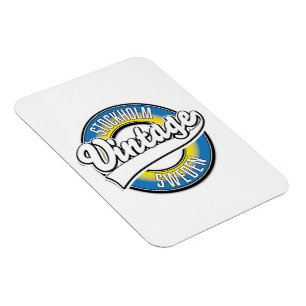 Stockholm Schweden Vintage-Logo Magnet