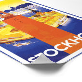 Stockholm Schweden Vintage Poster (Ecke)