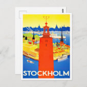 Stockholm Schweden Vintage Reise Postcard Postkarte (Vorne/Hinten)