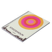 Stockholm, Schweden Vintage Reiseplakat. Notizblock (Linke Seite)