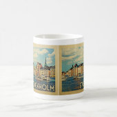 Stockholm Schweden Vintage Travel Kaffeetasse (Mittel)