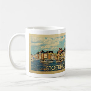 Stockholm Schweden Vintage Travel Kaffeetasse