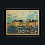 Stockholm Schweden Vintage Travel Magnet<br><div class="desc">Stockholm Schweden Design im Vintage Travel Stil mit einer schönen Küstenlage.</div>