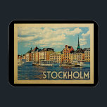 Stockholm Schweden Vintage Travel Magnet<br><div class="desc">Stockholm Schweden Design im Vintage Travel Stil mit einer schönen Küstenlage.</div>