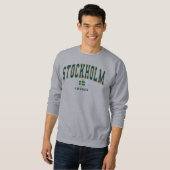 Stockholm Schweden Vintage Uni Stil Sweatshirt (Vorne ganz)
