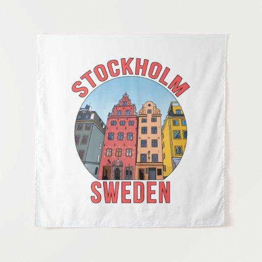 Stockholm Schweden Wandteppich (Vorderseite)