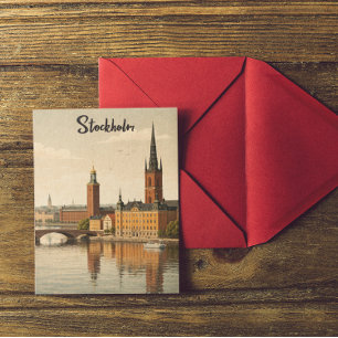 Stockholm Schweden Zeitgenössische Stadt Kunst Postkarte