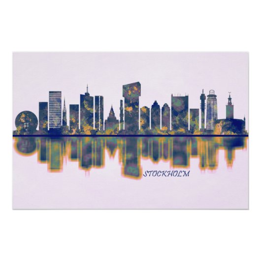 Stockholm Skyline Poster (Vorderseite)