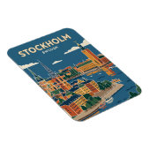 Stockholm Skyline Schweden Magnet (Rechte Seite)