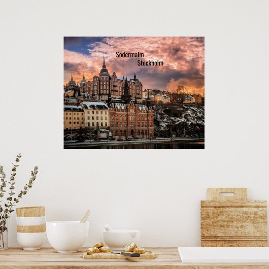 Stockholm, Sodermalm Island Poster (Küche)