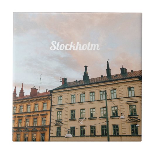 Stockholm Södermalm Stadtansicht Fliese (Vorderseite)