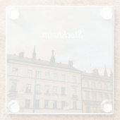 Stockholm Södermalm Stadtansicht Glasuntersetzer (Rückseite)