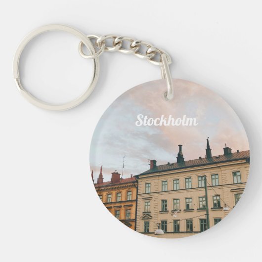 Stockholm Södermalm Stadtansicht Schlüsselanhänger (Vorderseite)