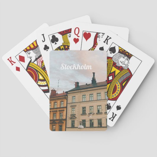 Stockholm Södermalm Stadtansicht Spielkarten (Rückseite)