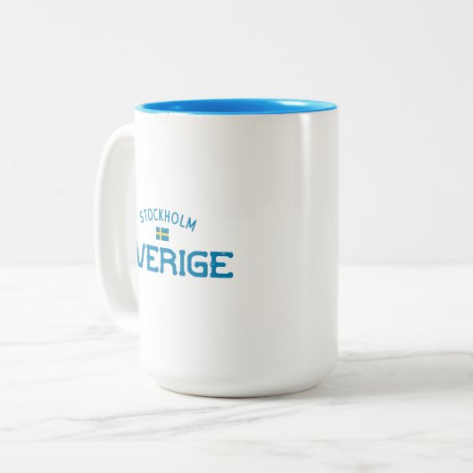 Stockholm Sverige (Schweden) Zweifarbige Tasse (Vorderseite Links)