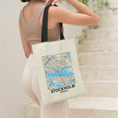 Stockholm, Sweden City Map Tote Bag Tragetasche