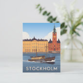 Stockholm Vintag Postkarte (Stehend Vorderseite)