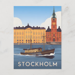 Stockholm Vintage Postkarte