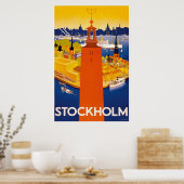 Stockholm Vintage Travel Poster (Küche)