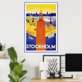"Stockholm" Vintage Travel Poster (Heimbüro)