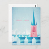 Stockholm Vintage Travel Poster - Art Postkarte (Vorne/Hinten)