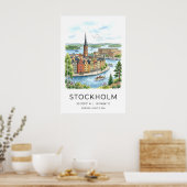 Stockholm Wall Art Print Nordic Waterfront Poster (Küche)