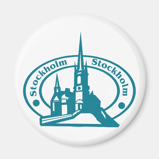 Stockholmer Briefmarke Magnet (Vorne)