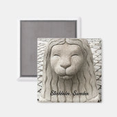 Stockholmer Löwenstatue Schweden personalisieren Magnet (Vorderseite/Rückseite)