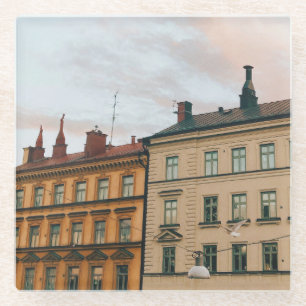 Stockholmer Stadtbild Glasuntersetzer